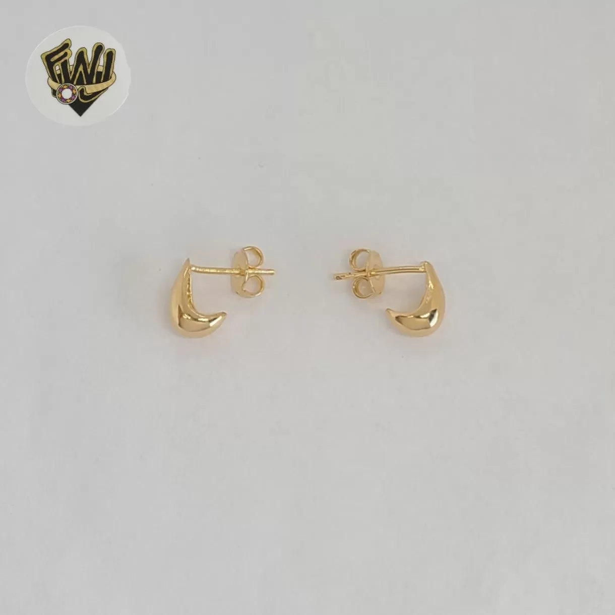 (1-1117-3) Gold Laminate - Tiny Teardrop Earrings - BGF