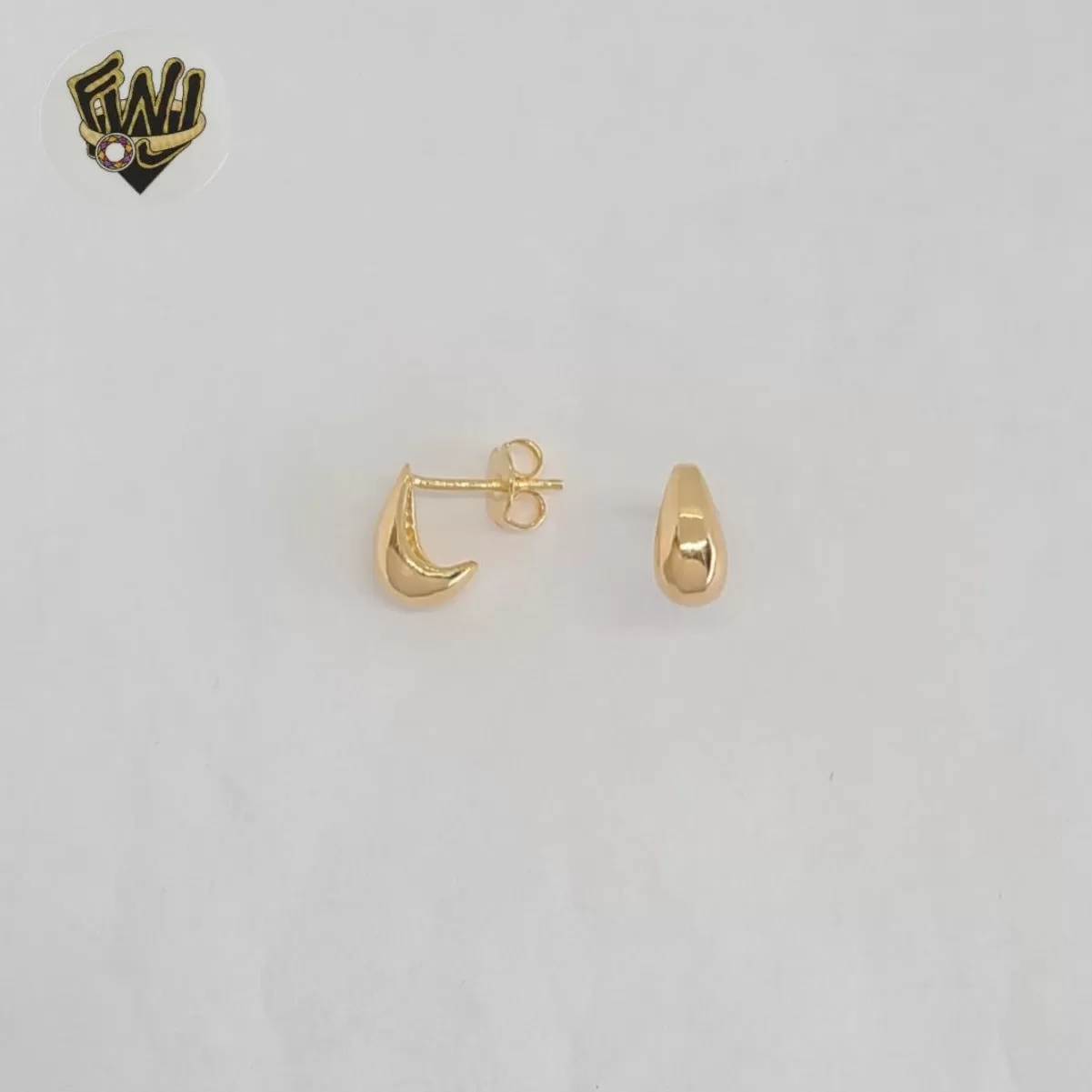 (1-1117-3) Gold Laminate - Tiny Teardrop Earrings - BGF