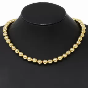 10 MM Metal Ball Beaded Short Necklace