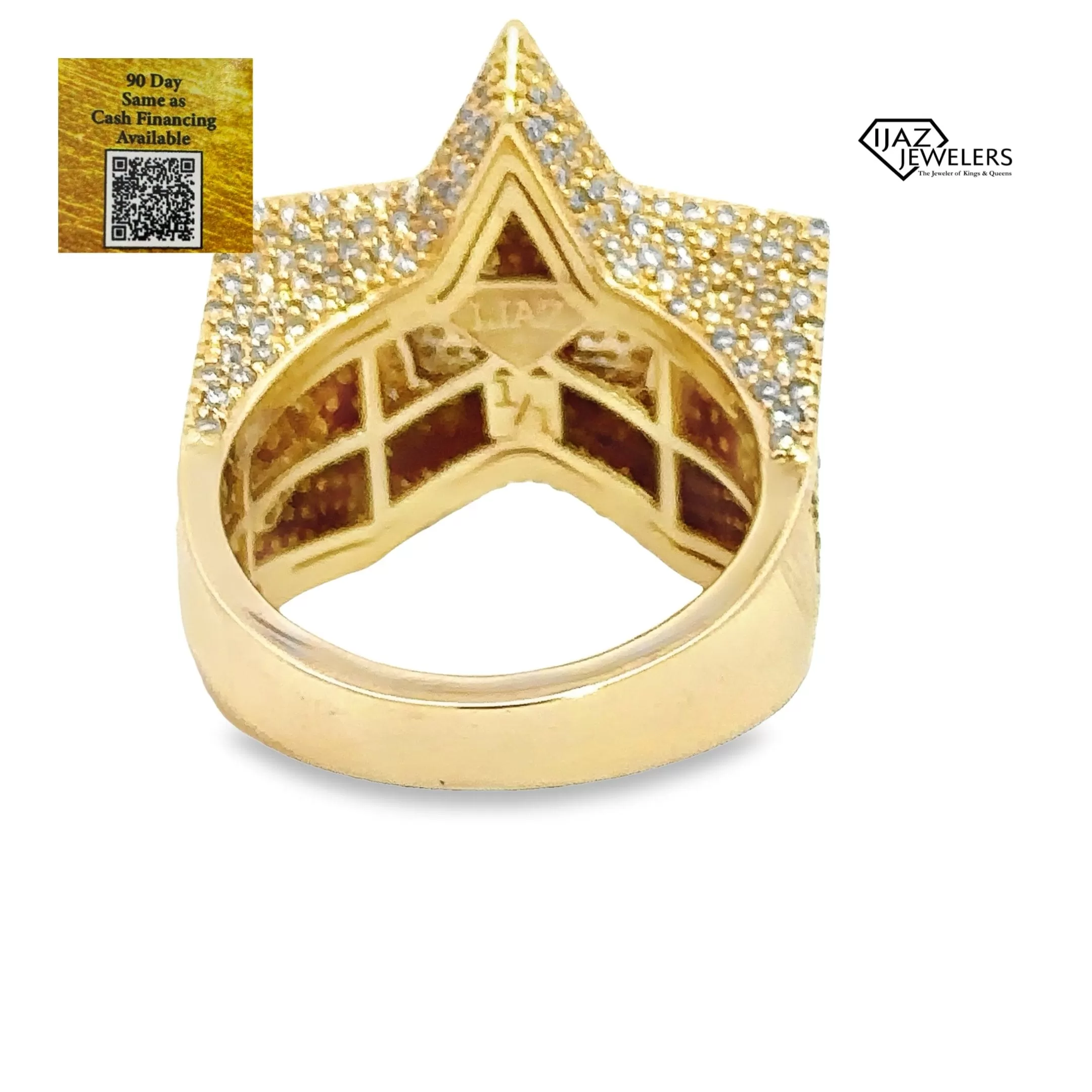 10K Gold Diamond Star Ring