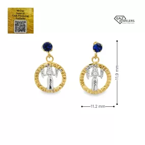 10K Gold Virgo Zodiac Earrings