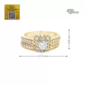 14K Gold 1.39 CTW Diamond Ladies Wedding Set