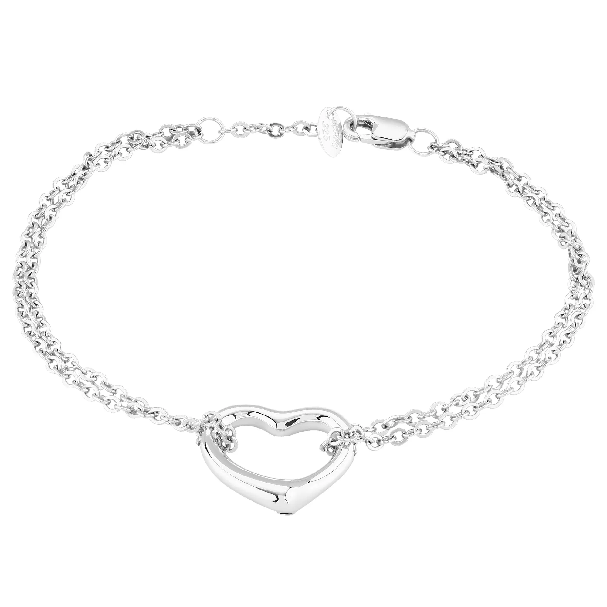 14K Karat Open Heart Bracelet