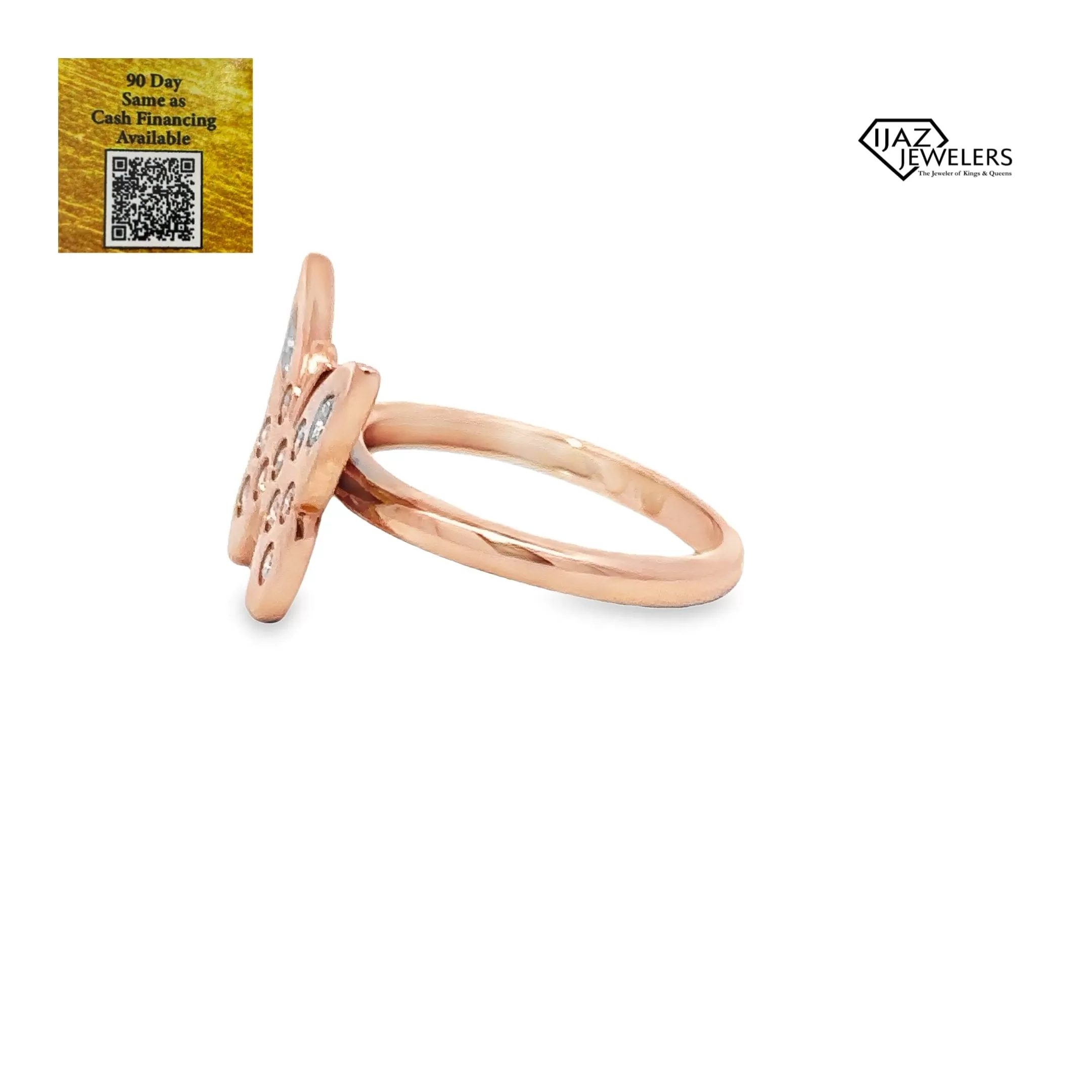 14K Rose Gold 0.38 CTW Diamond Butterfly Ring