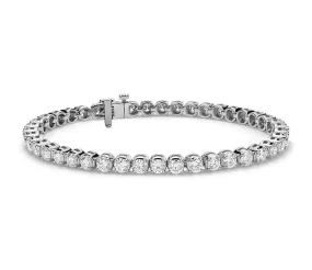 14K White Gold 1.00cttw Round Diamond Tennis Bracelet