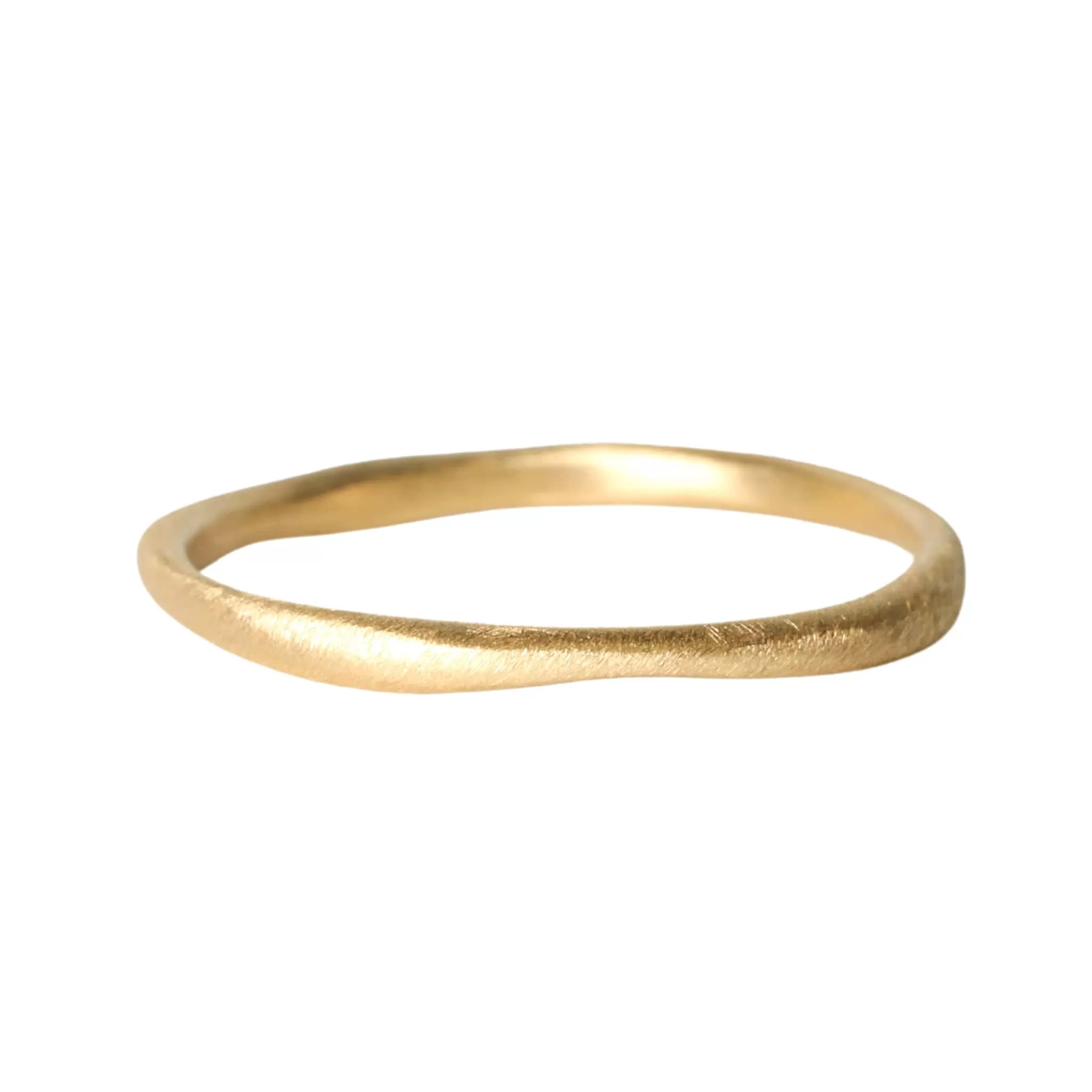 18K Yellow Gold Irregular Wavy Band