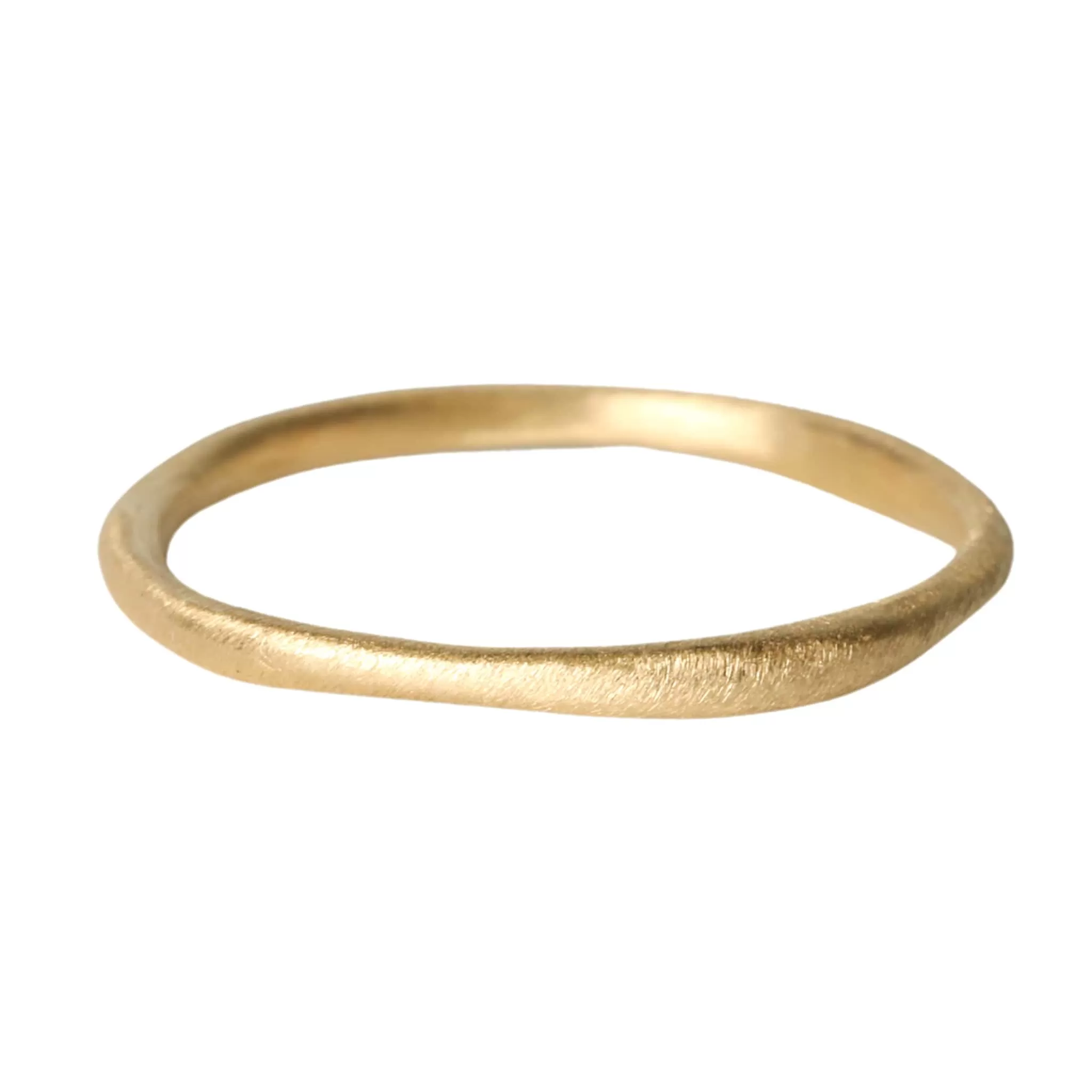 18K Yellow Gold Irregular Wavy Band