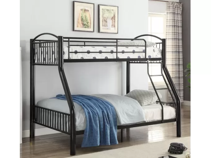 78 X 56 X 67 Twin Over Full Black Bunk Bed