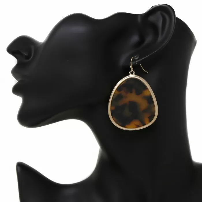 Acetate Plate Drop Earrings