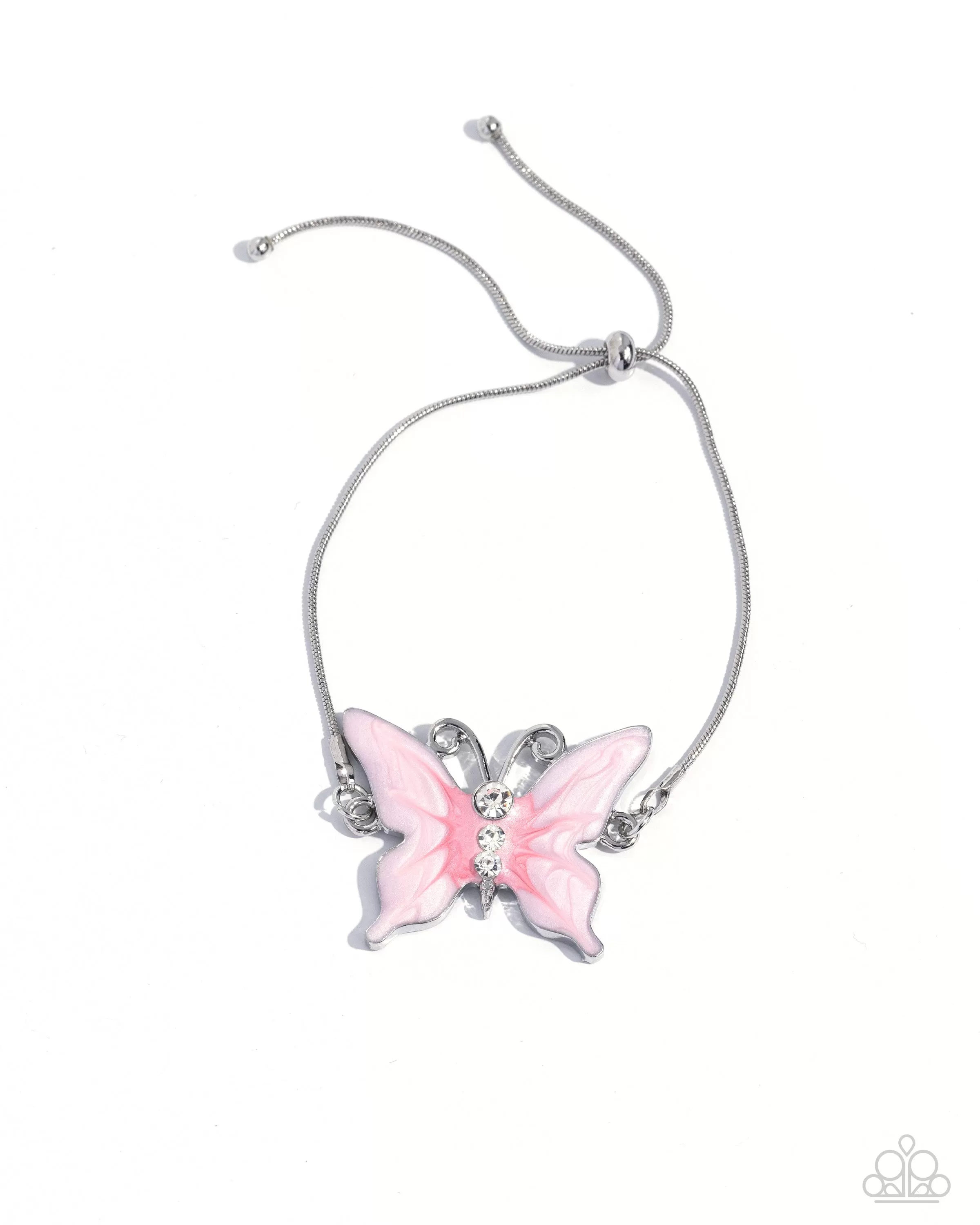 Aerial Adornment Pink Butterfly Bracelet - Paparazzi Accessories