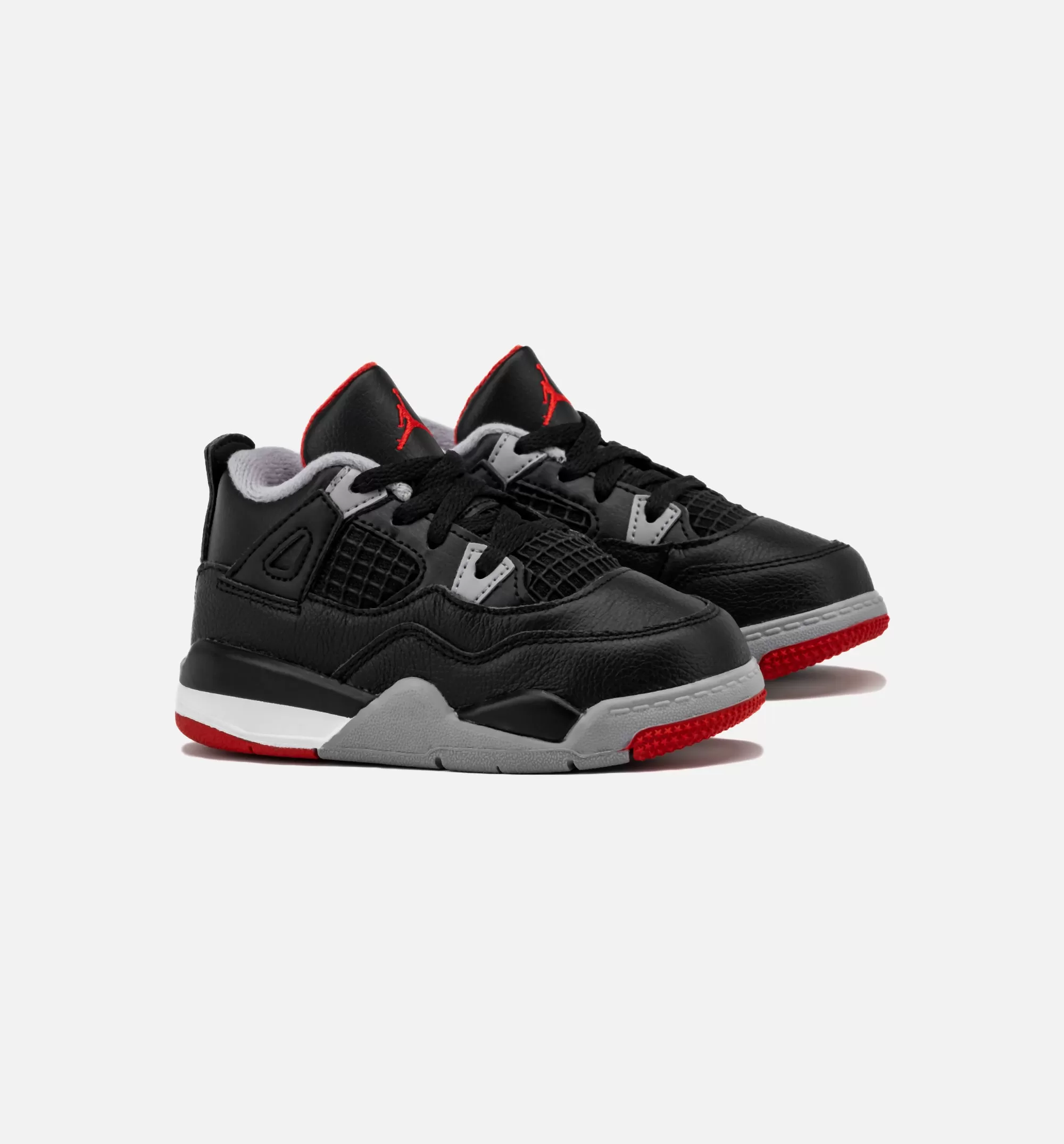 Air Jordan 4 Retro Bred Reimagined Infant Toddler Lifestyle Shoe - Black/Fire Red/Cement Grey/Summit White