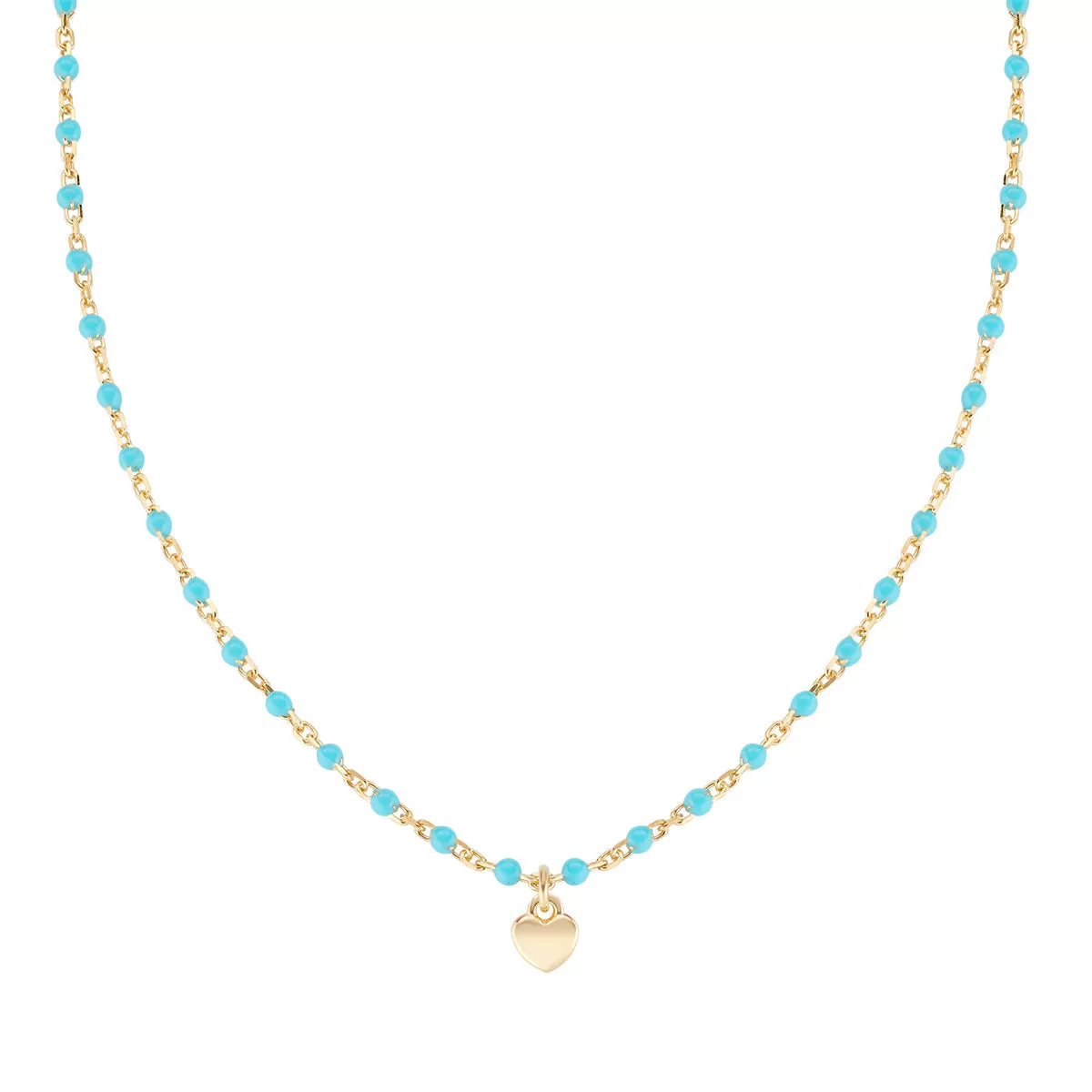 Amen 18k/925 Vermeil Enamel Heart Necklaces