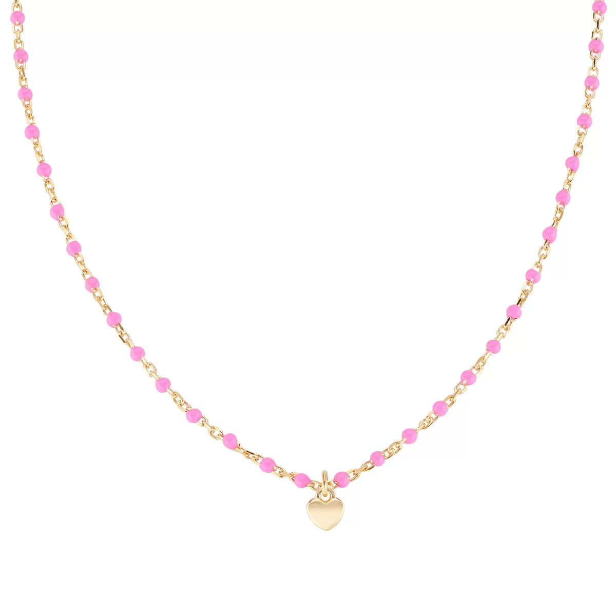 Amen 18k/925 Vermeil Enamel Heart Necklaces