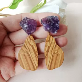 Amethyst jasper earrings