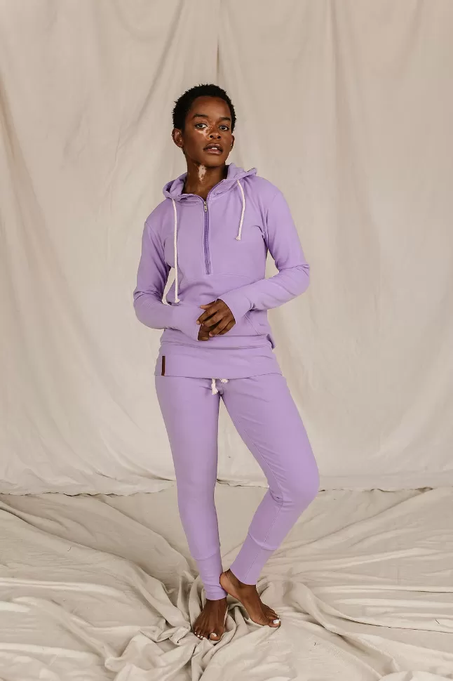 Ampersand Avenue - Halfzip Hoodie Performance Fleece - Wisteria