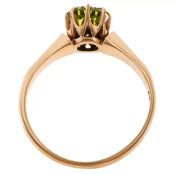 Antique Peridot Solitaire Ring