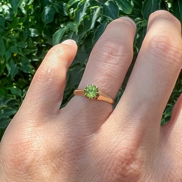 Antique Peridot Solitaire Ring