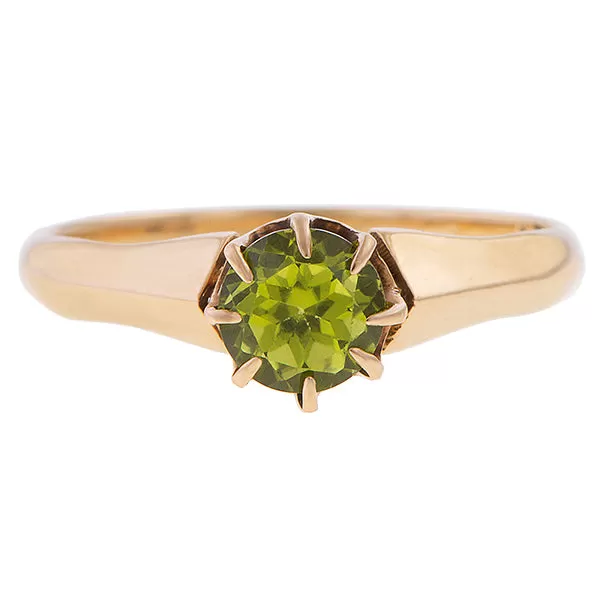 Antique Peridot Solitaire Ring