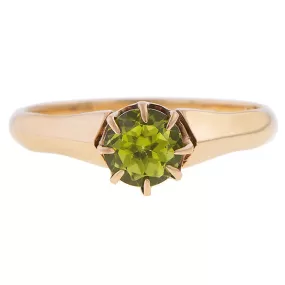 Antique Peridot Solitaire Ring