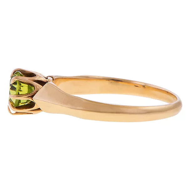 Antique Peridot Solitaire Ring