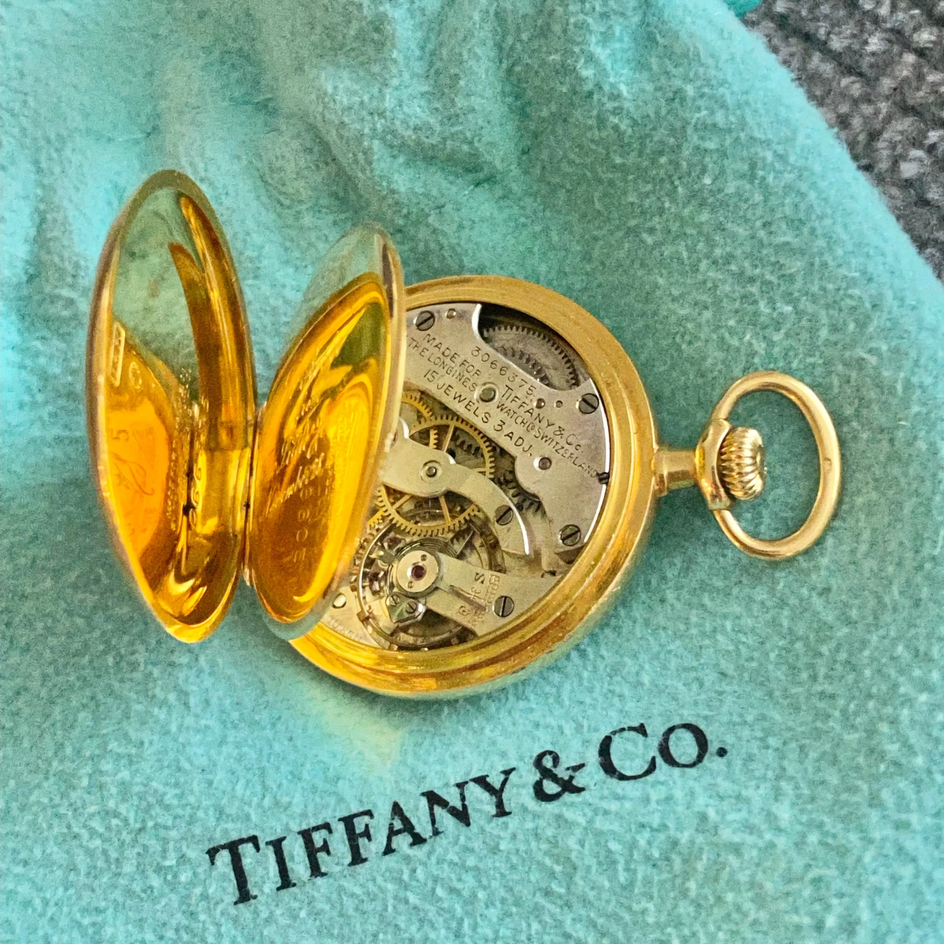 Antique Tiffany & Co. Longines 18K Gold Pocket Watch