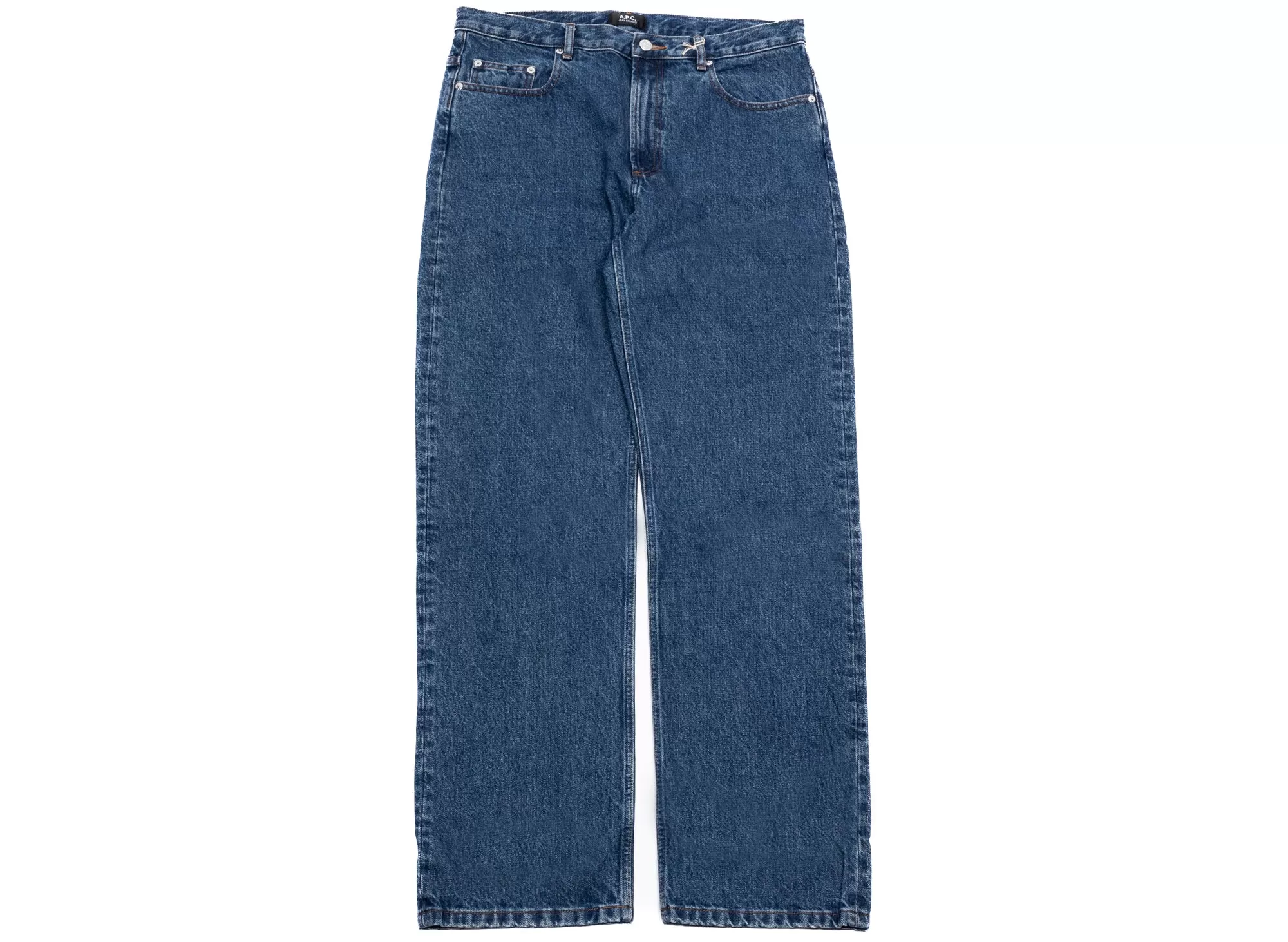 A.P.C. Relaxed Jeans w/ Stonewashed Indigo Denim