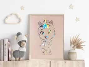 Arteonn Dreamy - Cry babies Letterpress Art Print