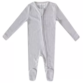 Ash Zip-up Footie 6-12mo