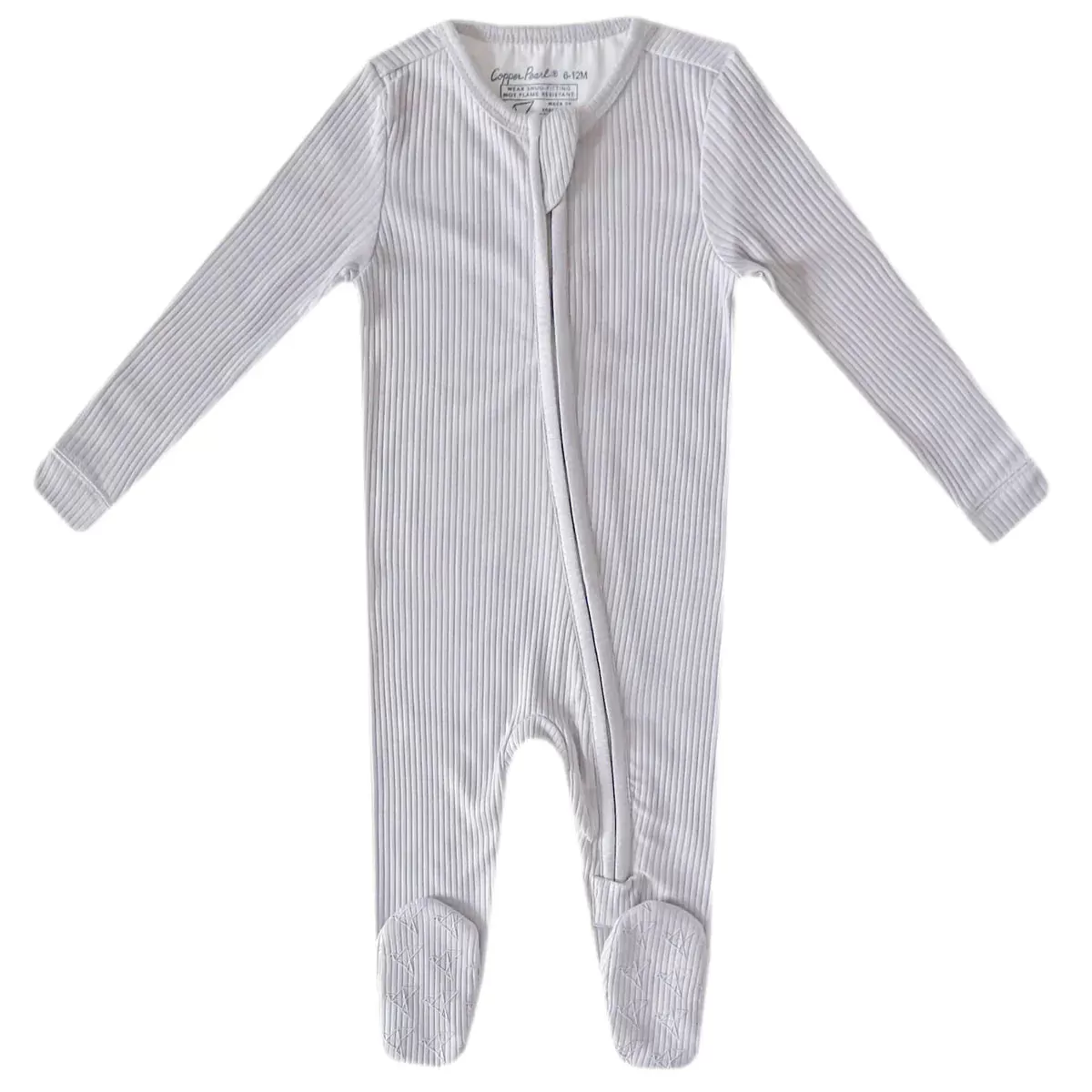 Ash Zip-up Footie 6-12mo