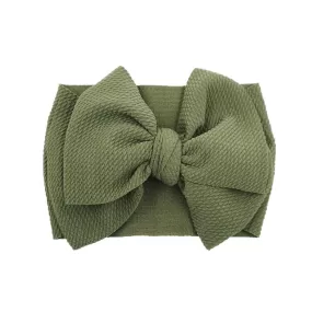 Baby Adjustable Bow Headband — Sage