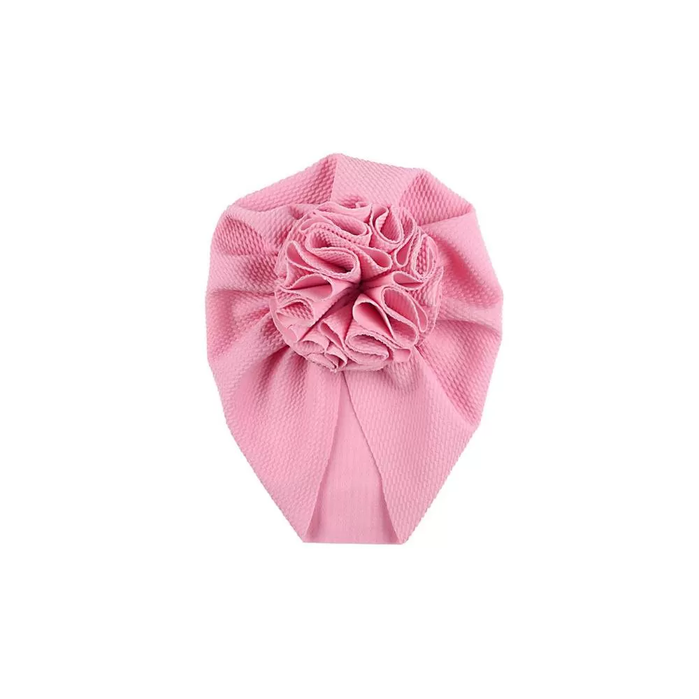 Baby Bobble Knot Turban in Peony