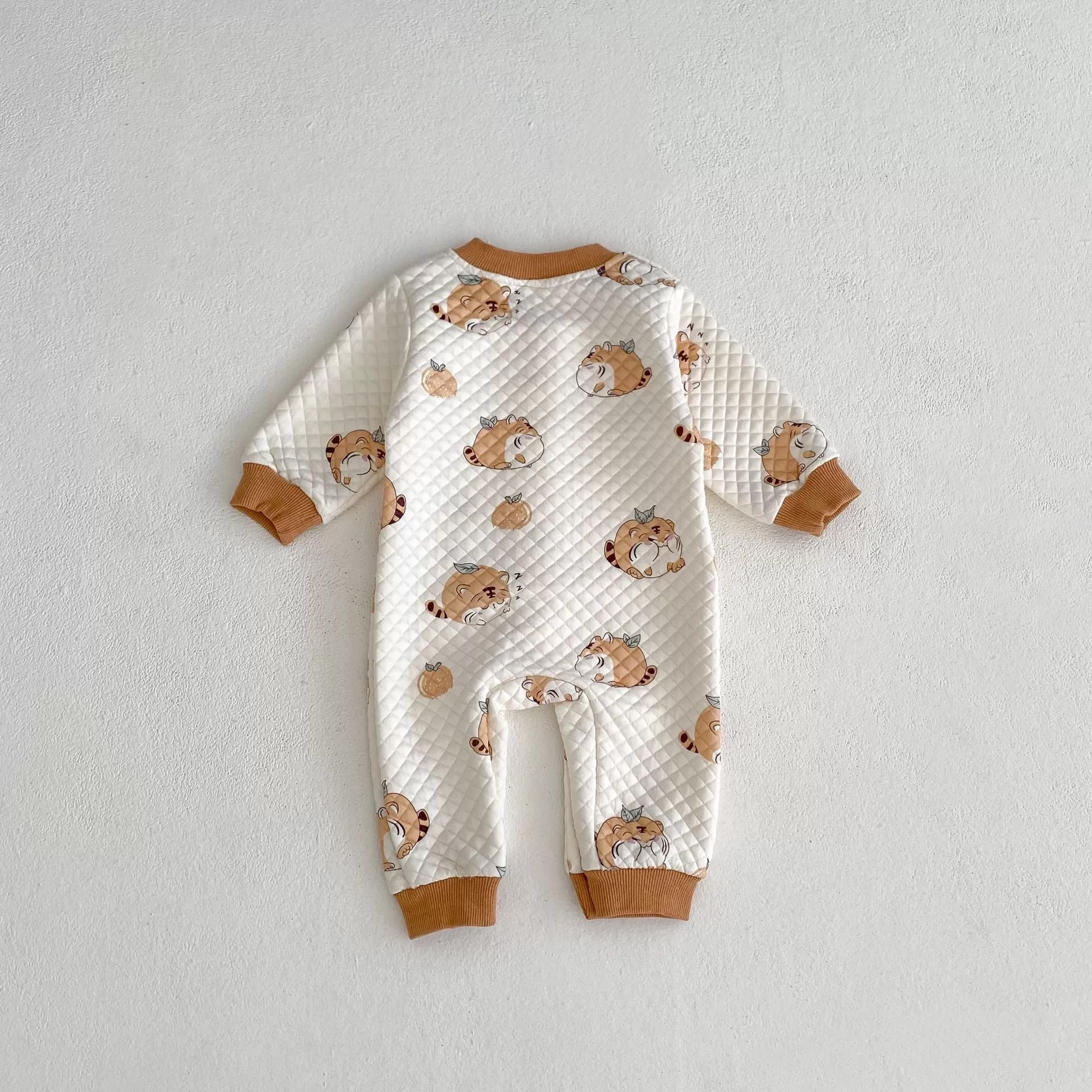 Baby Girls Fruit Cartoon Print Jumpsuits Wholesale 24011168