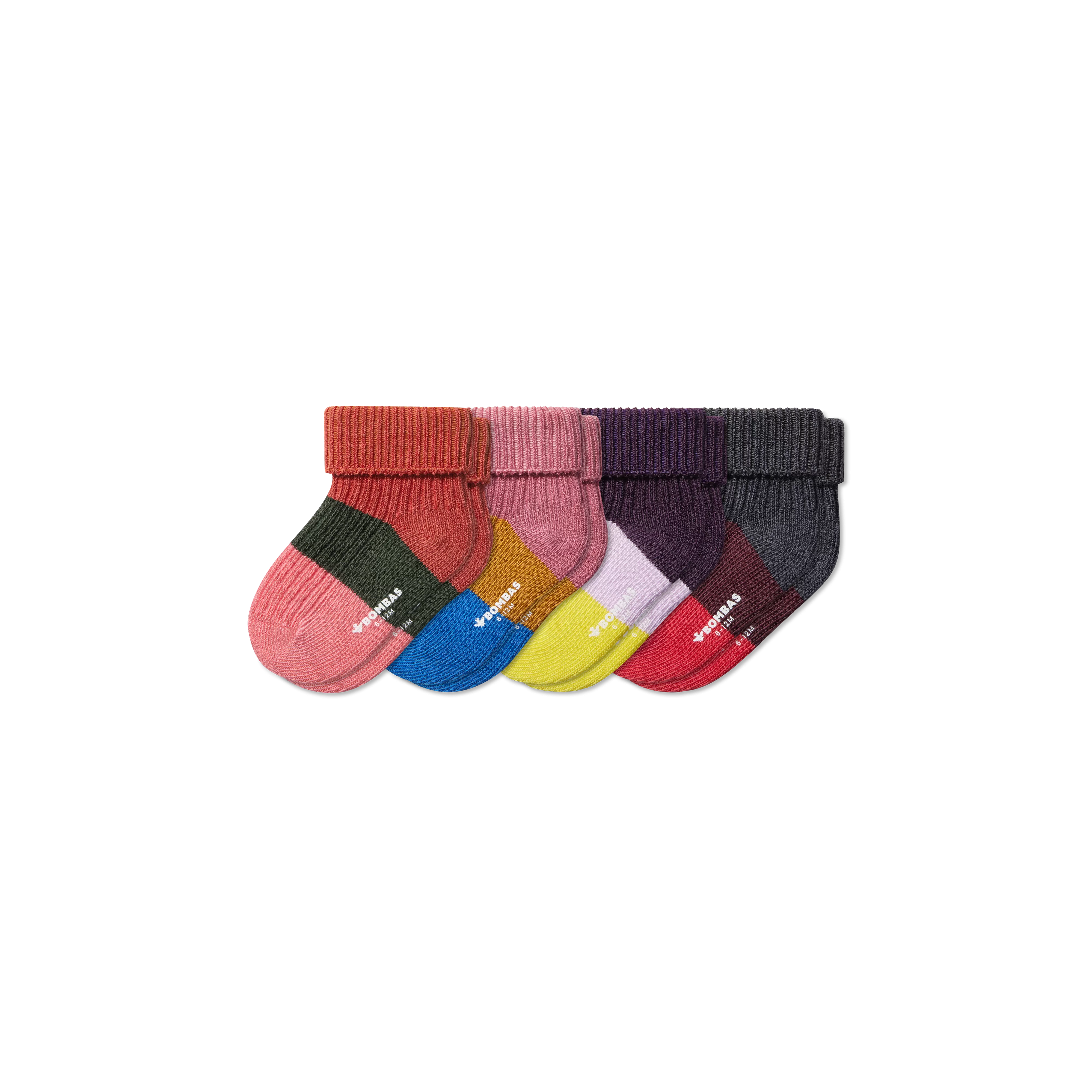 Baby Lightweight Ribbed Sock 4-Pack (0-6 Months)