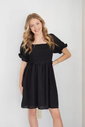 Beatrice Smocked Ruffle Mini Dress