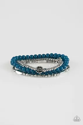 Blooming Buttercups Blue Bracelet - Paparazzi Accessories