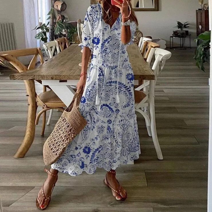 Boho-Maxikleid für Sonnenuntergang und Badestrand