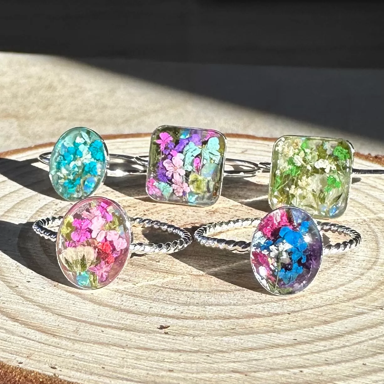 Botanical Flower Rings - SIZE 7 - BG 135