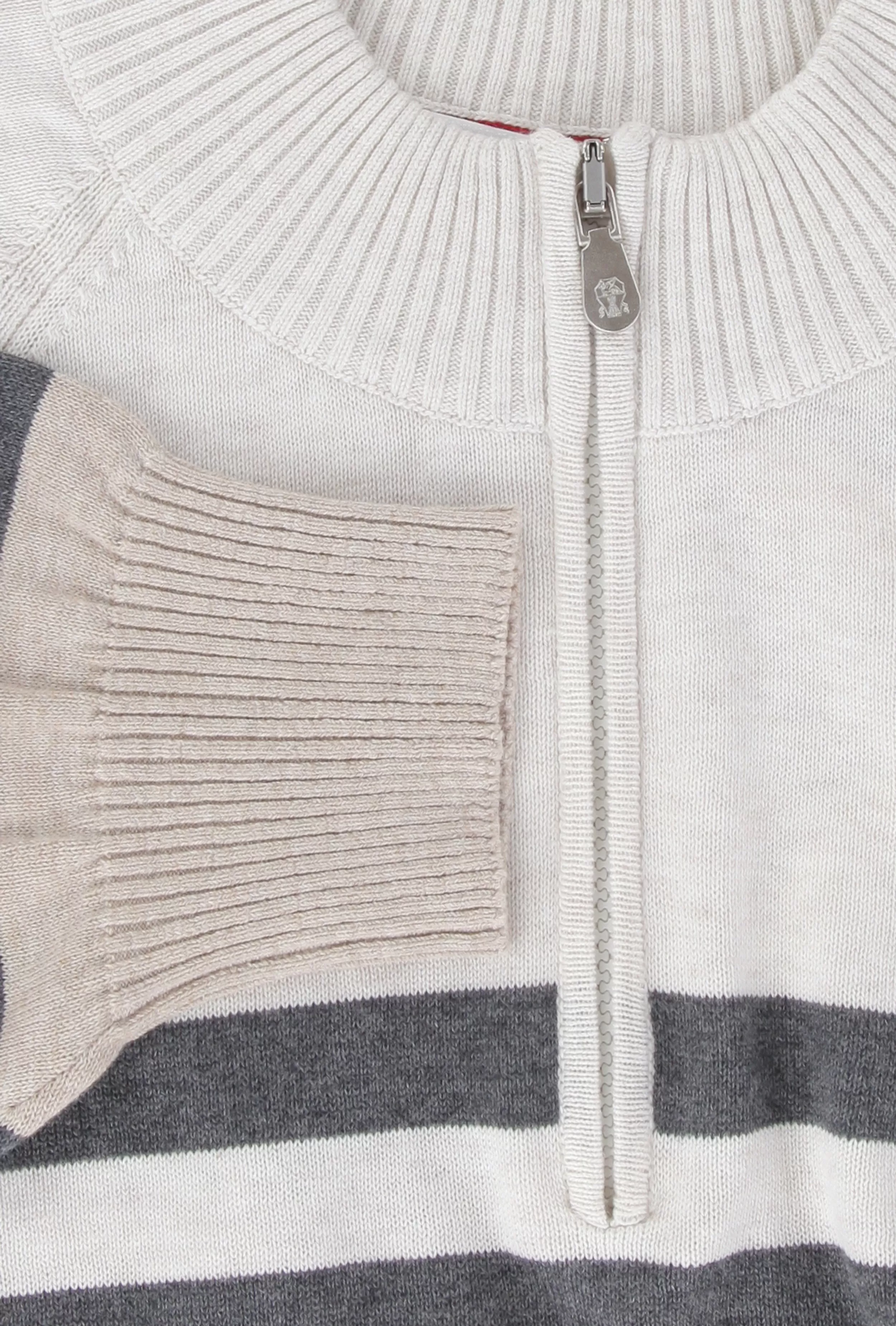 Brunello Cucinelli Beige 1/4 Zip Sweater