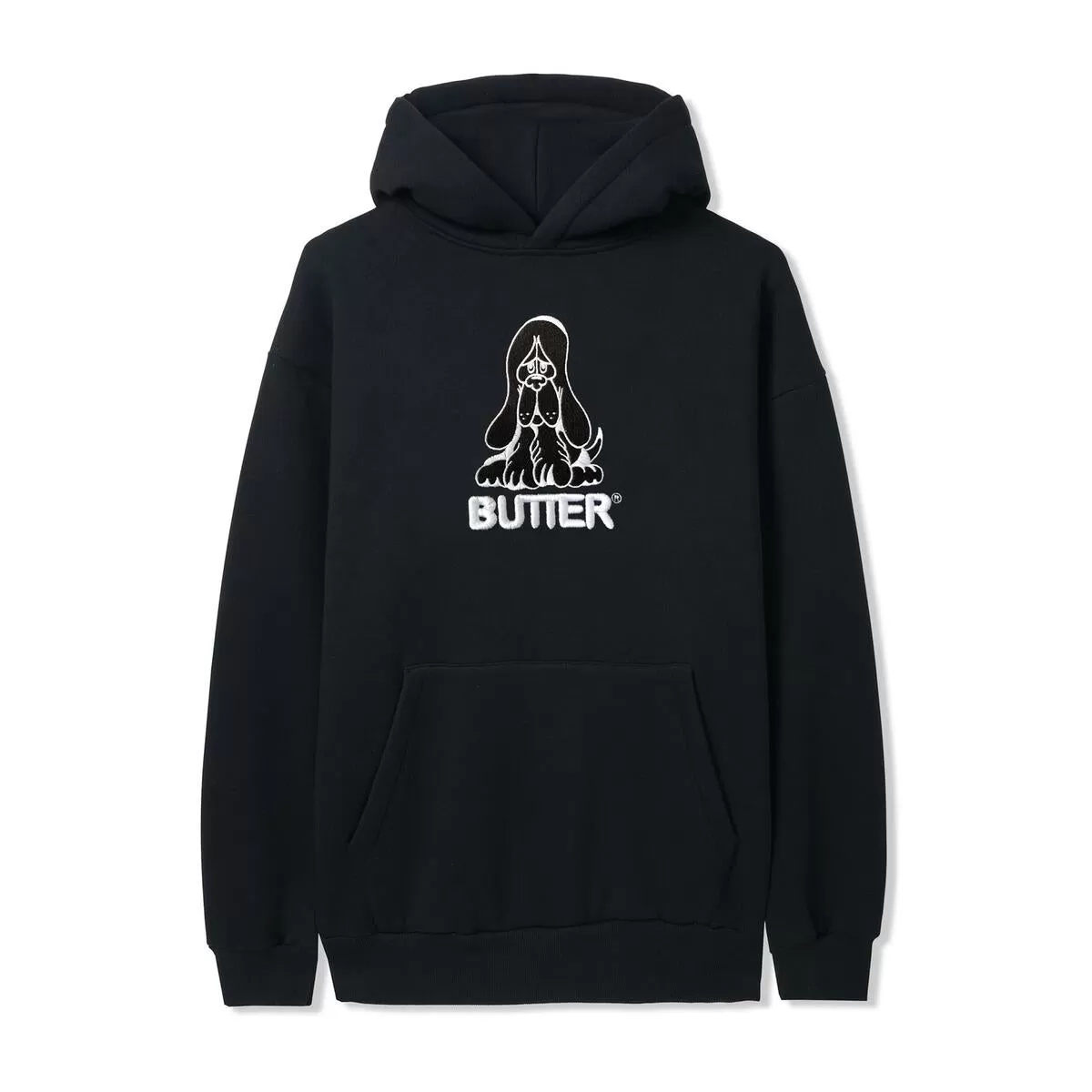 Butter Goods Hound Embroidered Pullover Hood Black