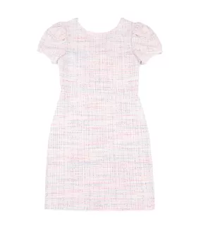 By Debra Girls Primary Tweed Puff Sleeve Sheath Dress