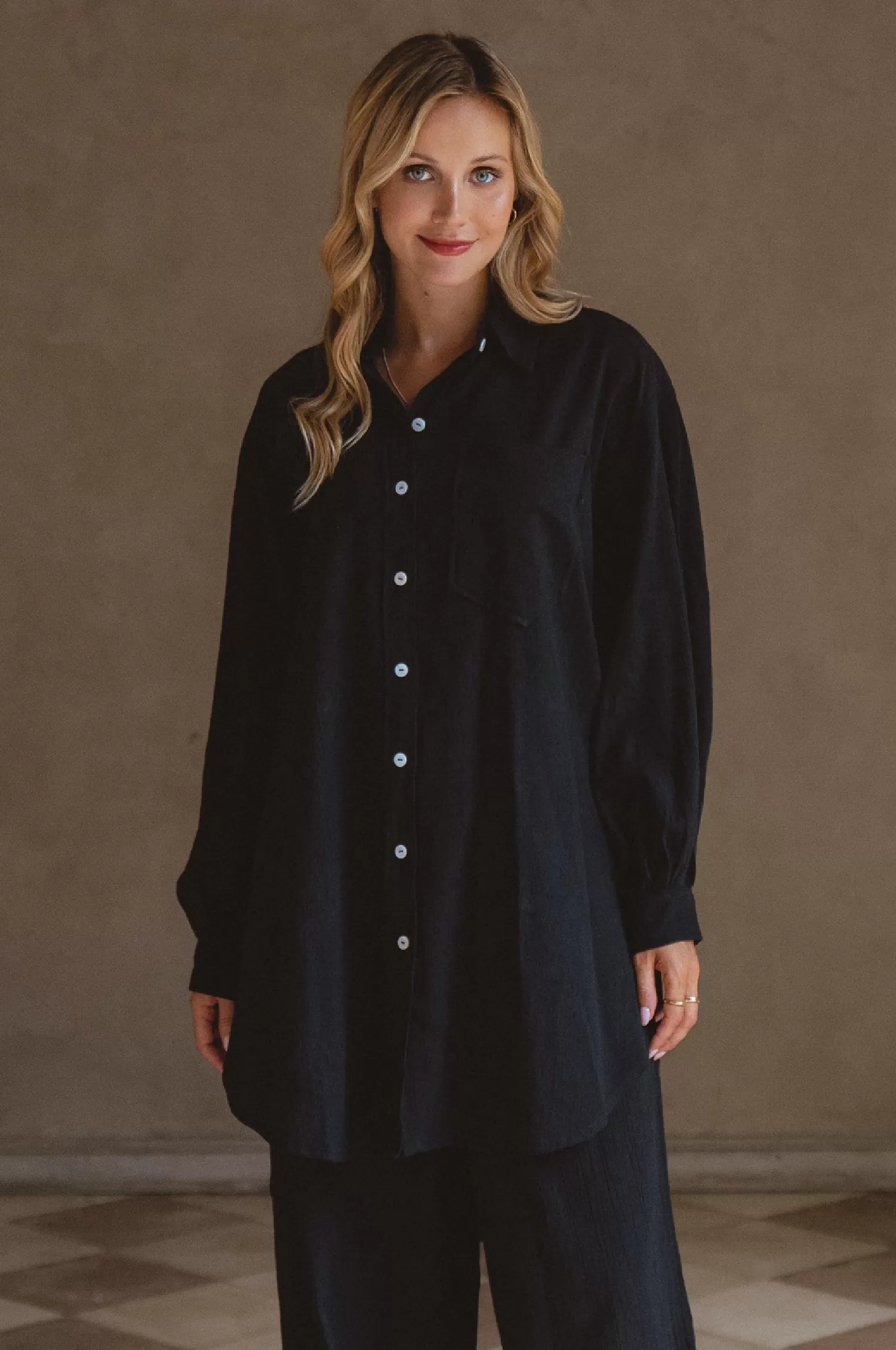 Calin Long Sleeve Oversized Shirt