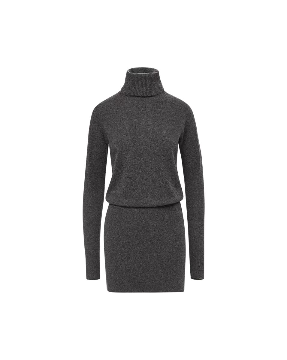 Cassidy Merino Wool Turtleneck Mini Dress