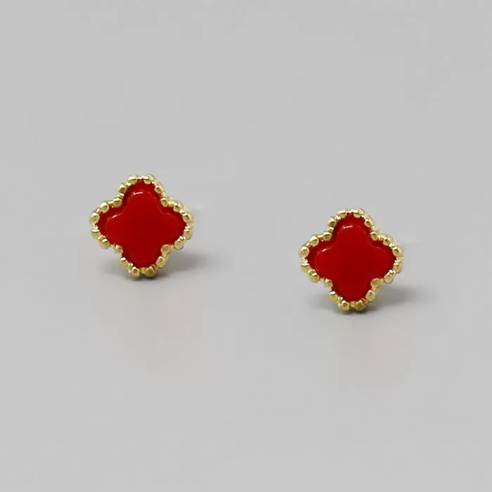 Clover Shape Stud Earrings