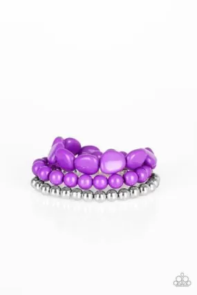 Color Venture Purple Bracelet Set - Paparazzi Accessories