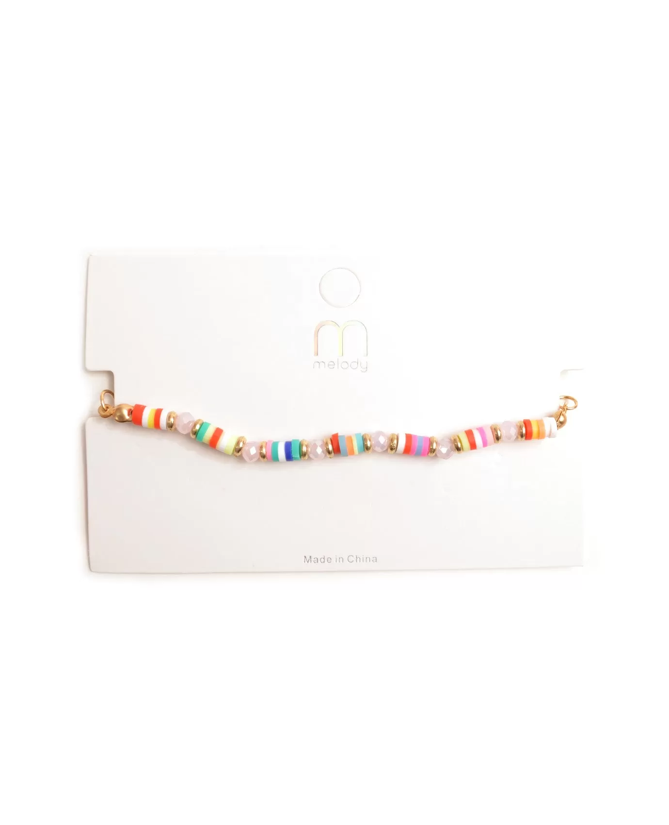 Colorful Flat Beads Bracelet