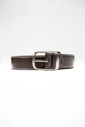 CONTRAST LEATHER BELT