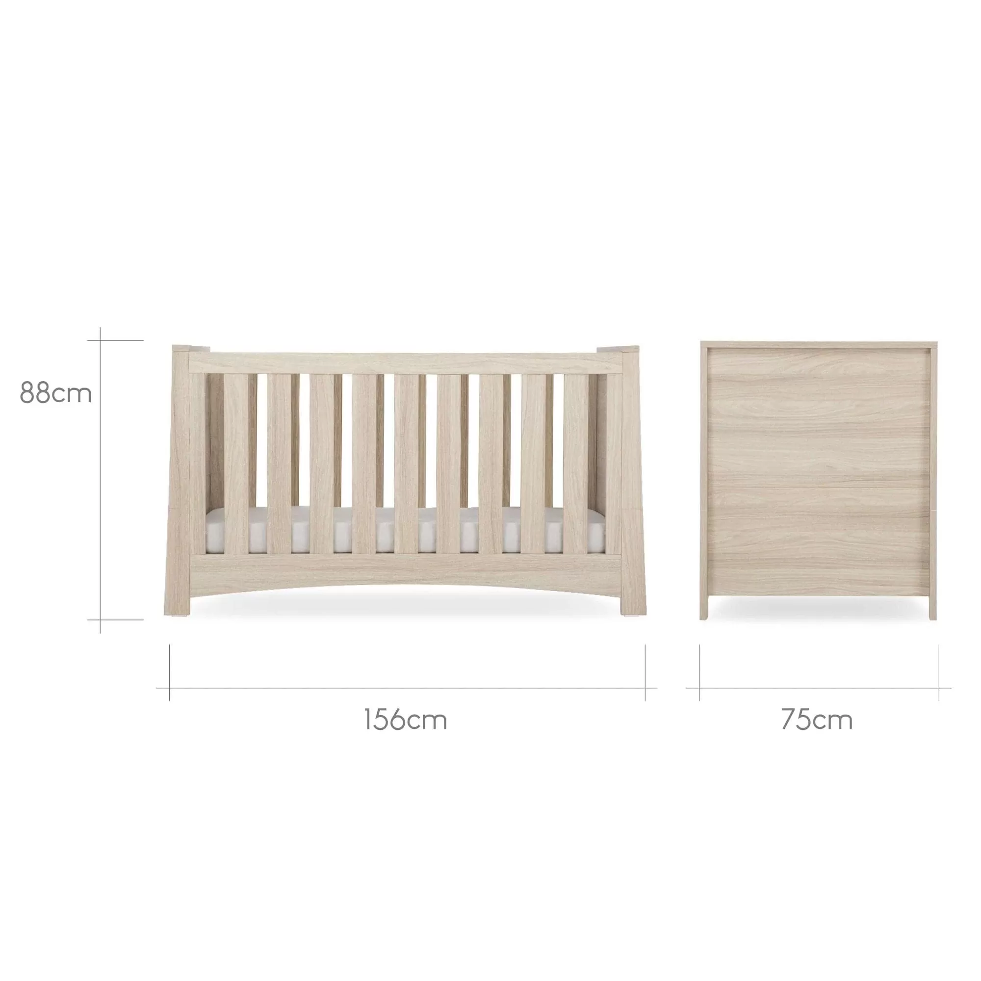 CuddleCo Isla Cot Bed - Ash