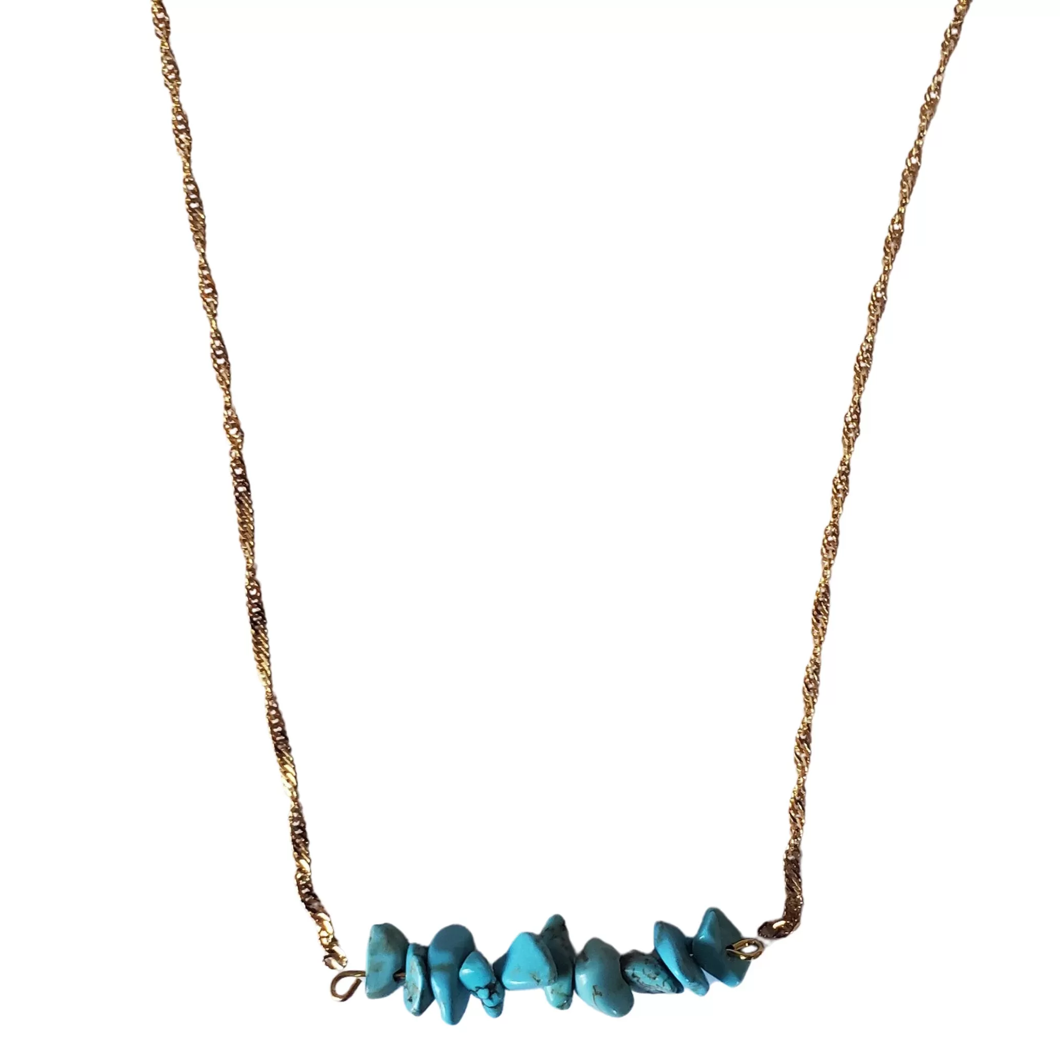 Dainty Turquoise Bar Necklace