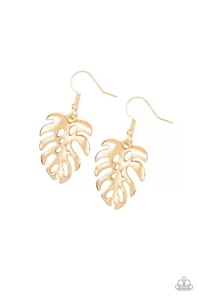 Desert Palms Gold Earrings - Paparazzi Accessories