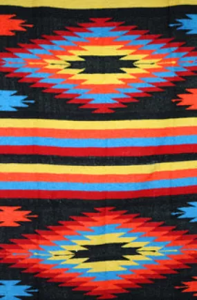 Diamante Double Blanket- Black Multi rainbow